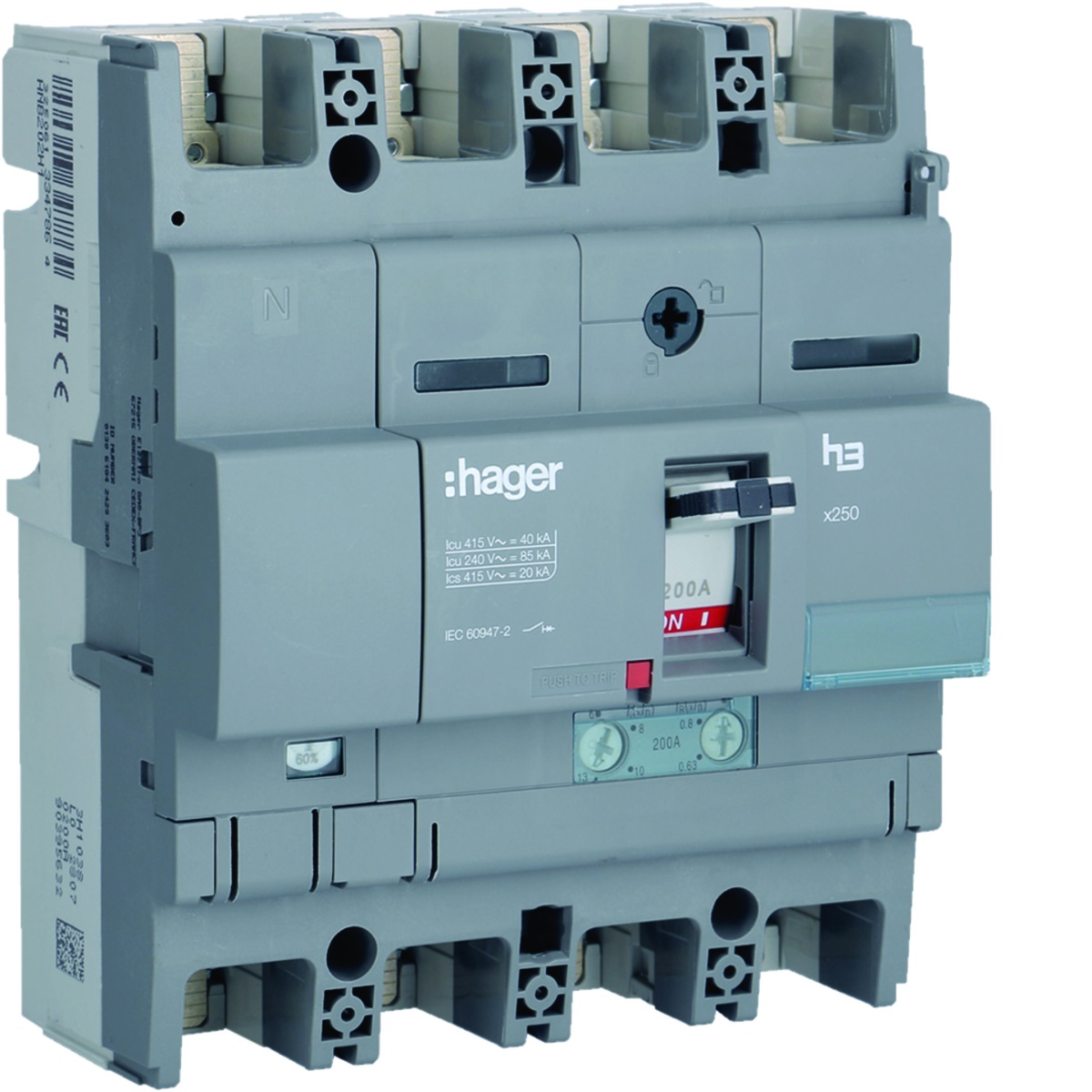 Disjuntor x250 4P3D-3DN2 200A 40kA