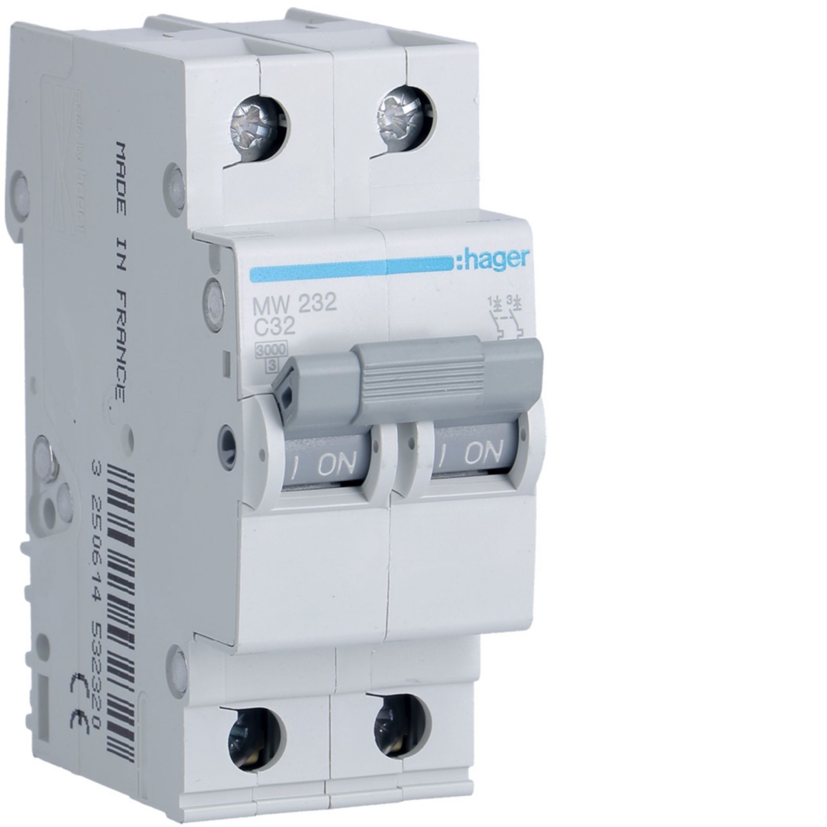 Disjuntor 2P 32A C 3kA 2M