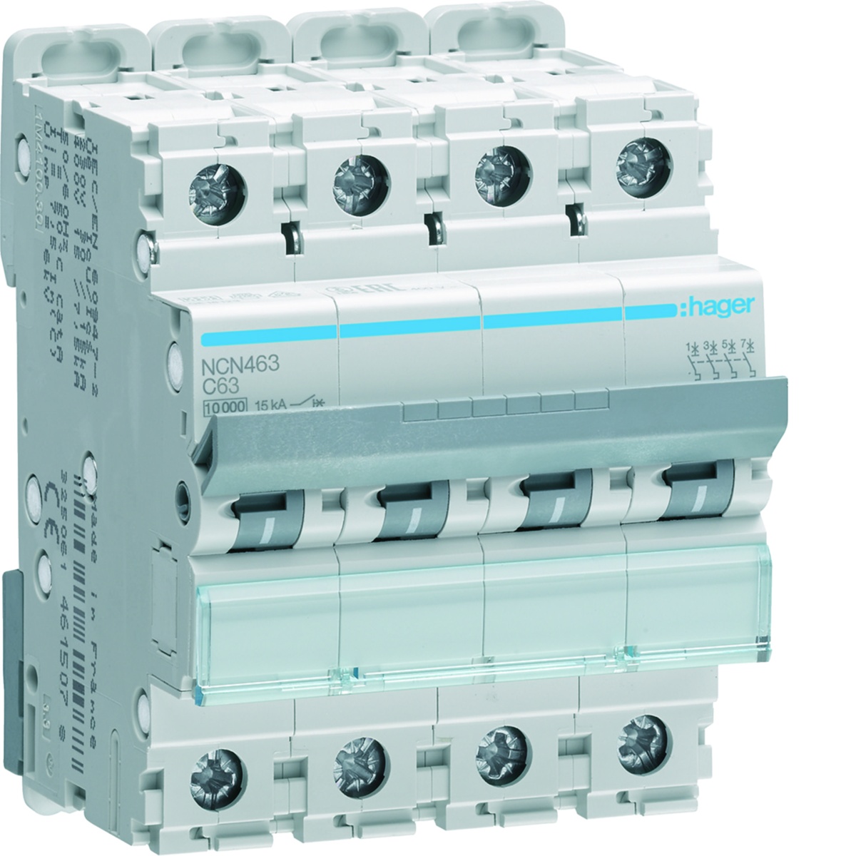 Disjuntor 4P 63A C 1015kA 4M