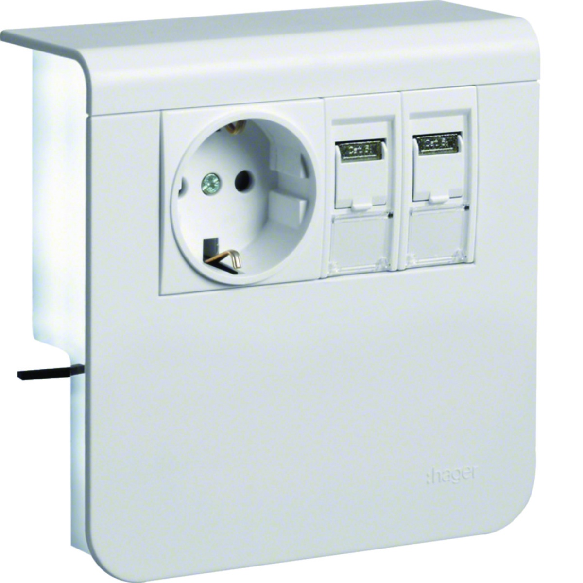 Schuko2xRJ45 Cat.6 SL20080, branco