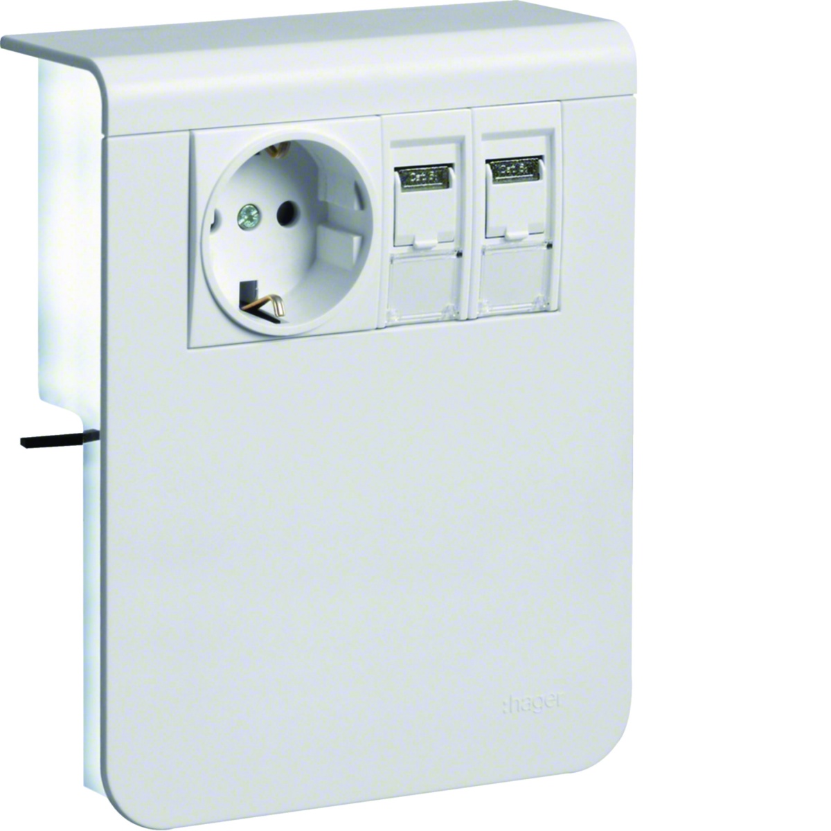 Schuko2xRJ45 Cat6 SL20115 branco