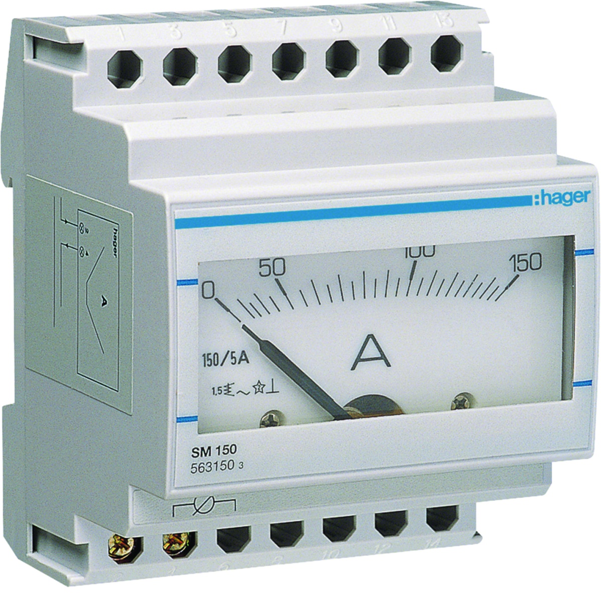 Amperímetro analógico 0-1505A