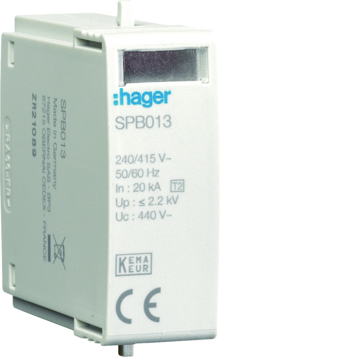 Cart. recarga 40kA T2 IT 440V
