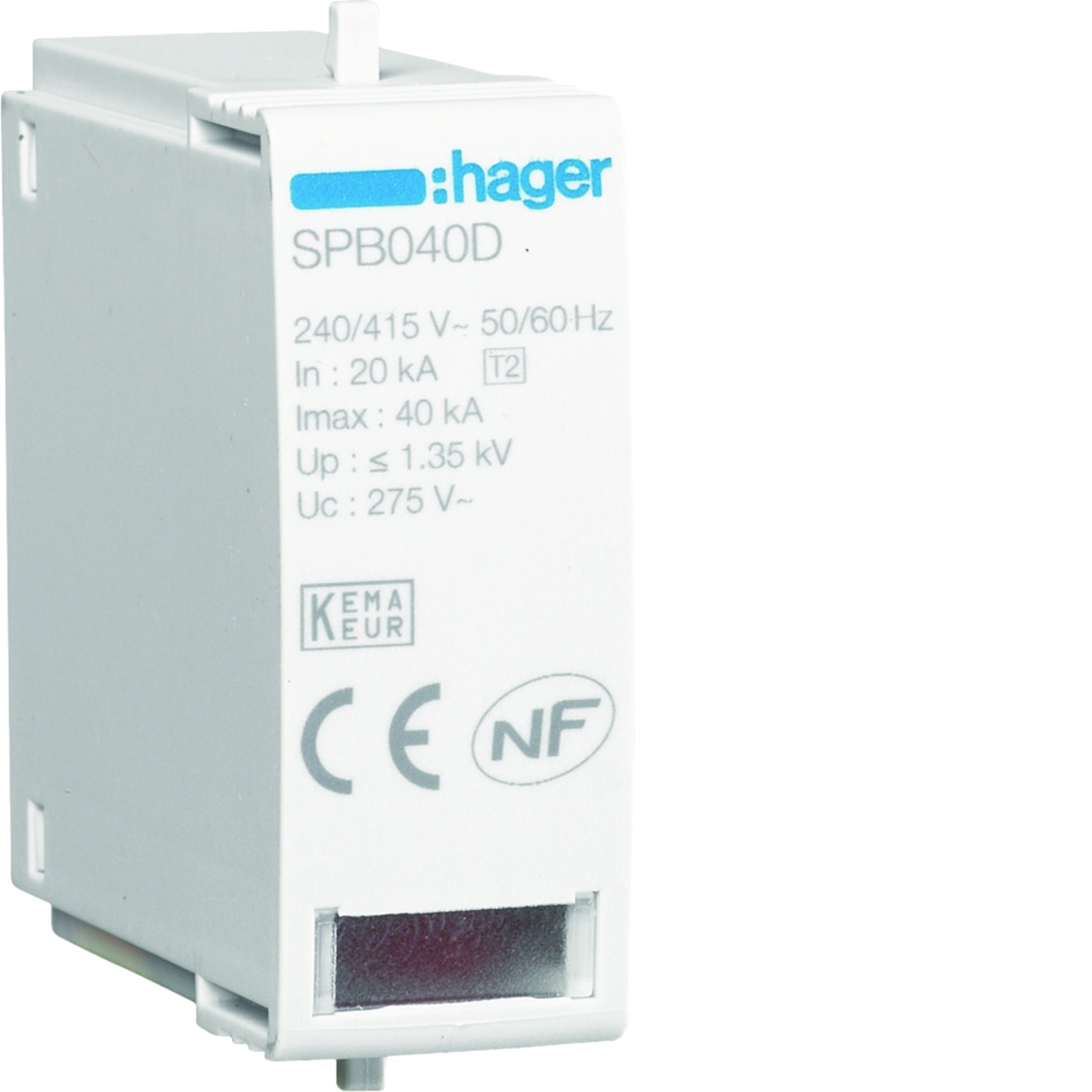 Cart. recarga L-N  In 20kA Imax 40kA