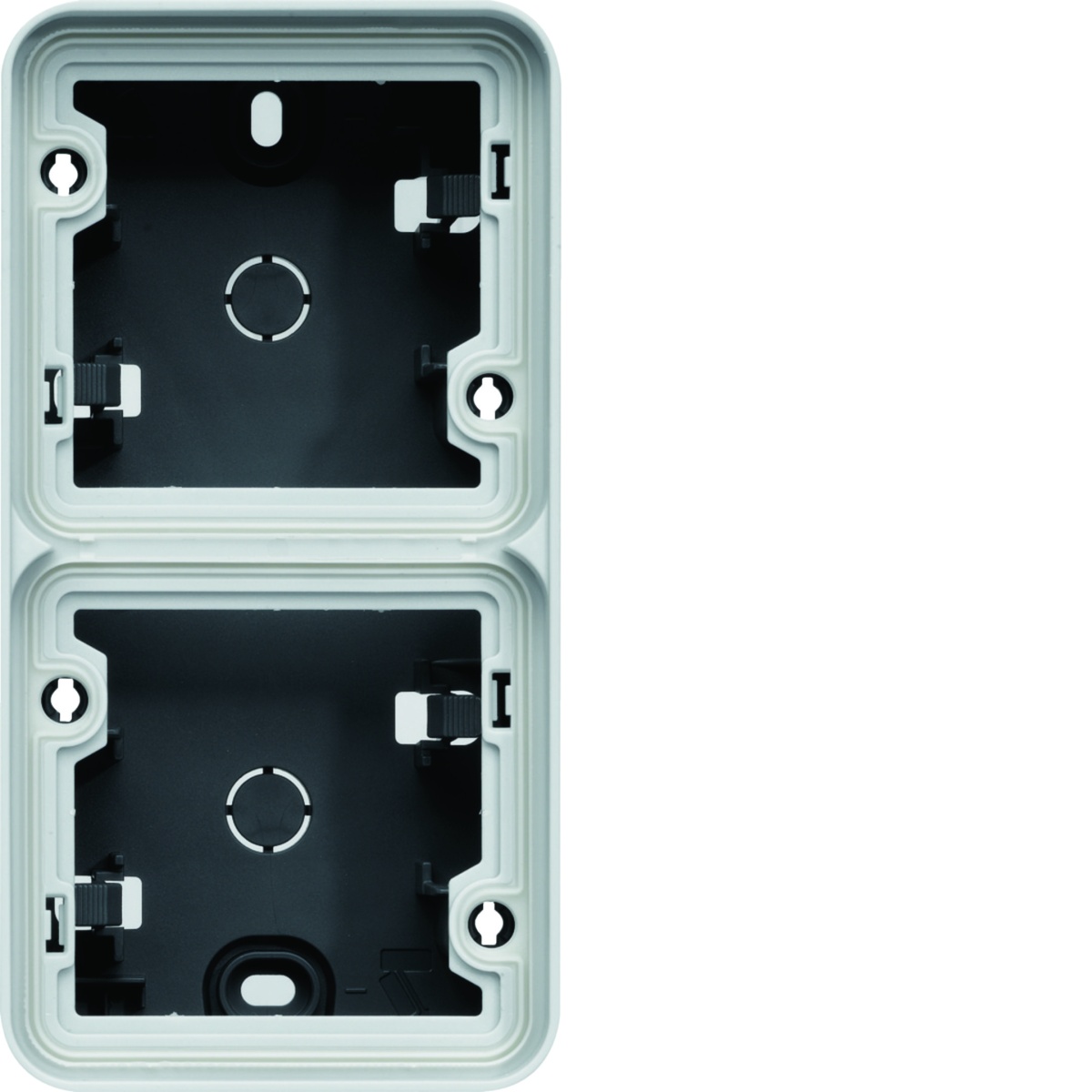 cubyko - Cx. saliente x2 vert IP55, cinz