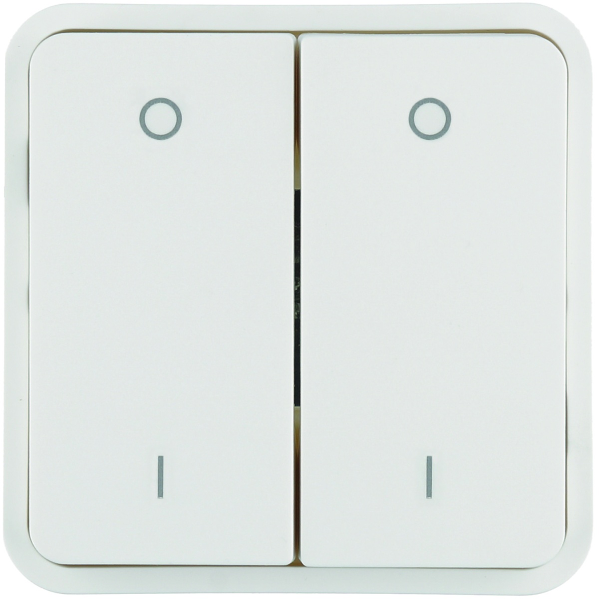 Tecla 2x cubyko KNX, 0 e 1, br