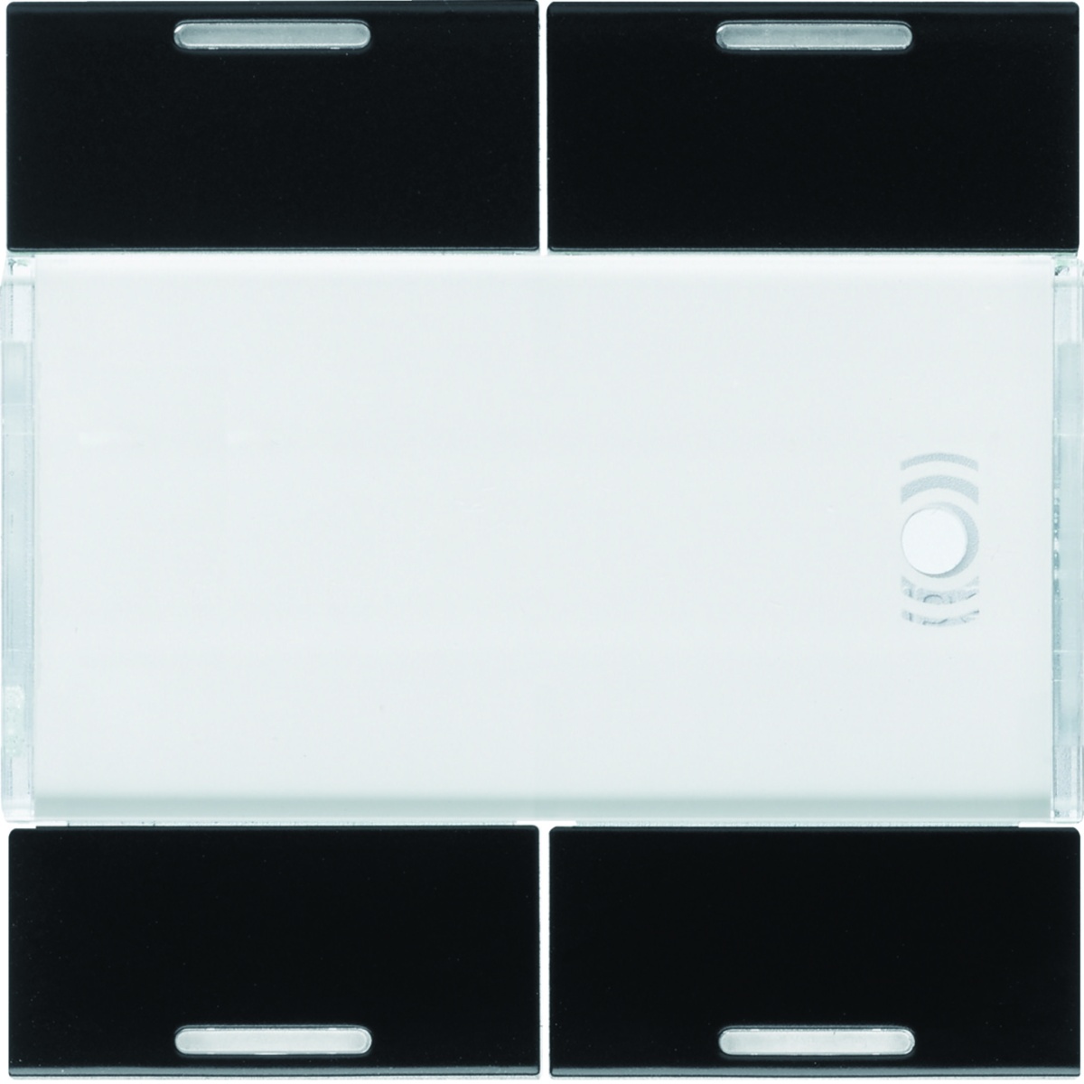 Tecla x4 gallery KNX com LED, preto