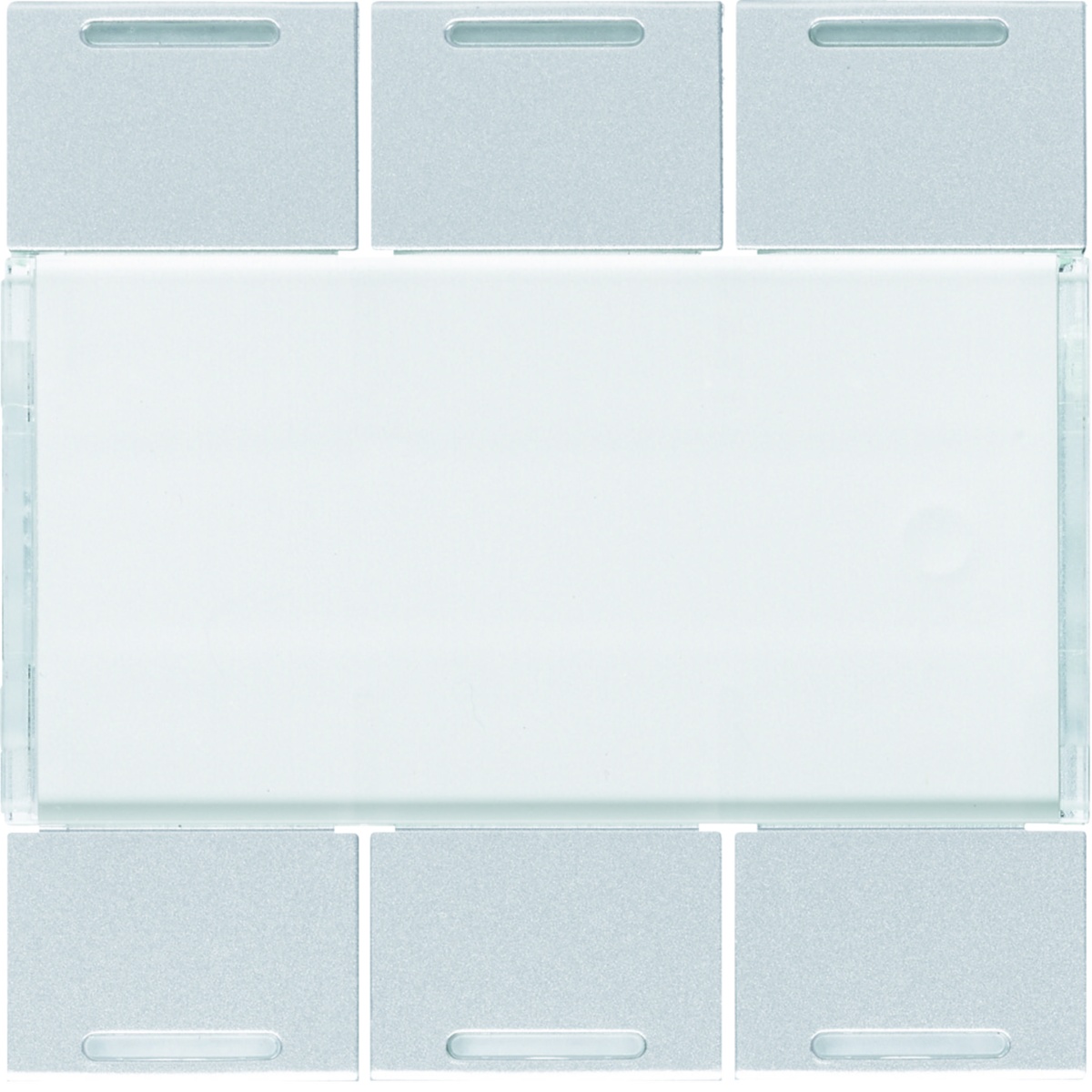 Tecla x6 gallery KNX com LED, alumínio