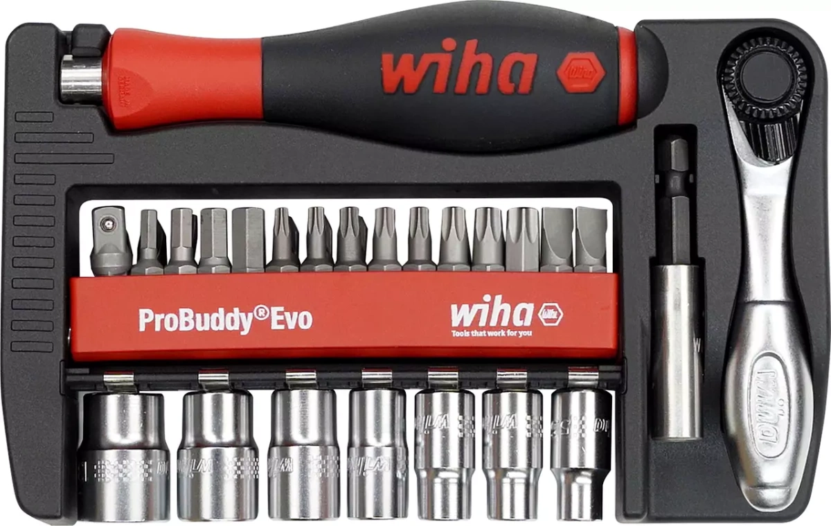 Jogo de bits e Chaves de boca ProBuddy® Evo c/ 40 pçs. de 1/4"