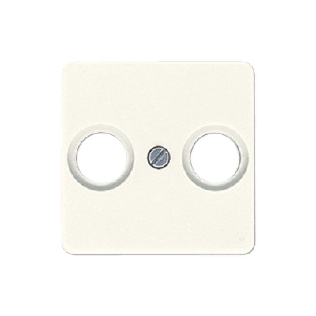 Placa toma TV blanco marfil