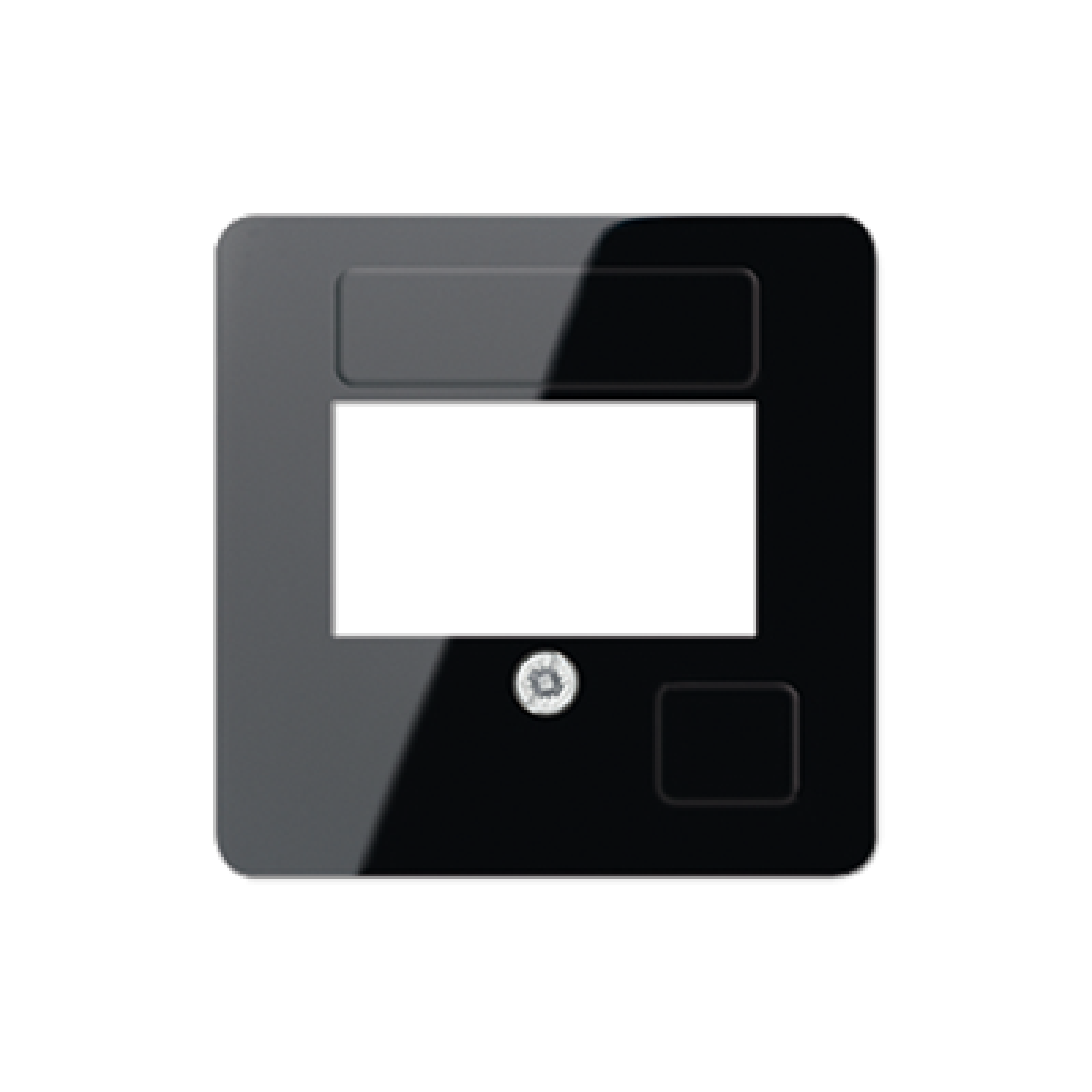 Placa toma altavoz 50x50 negro