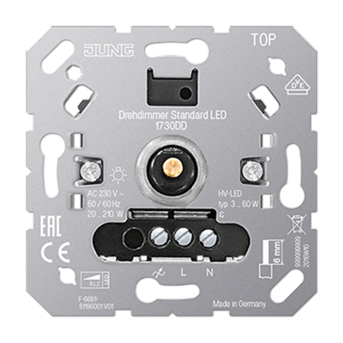 Dimmer giratorio estándar para LED