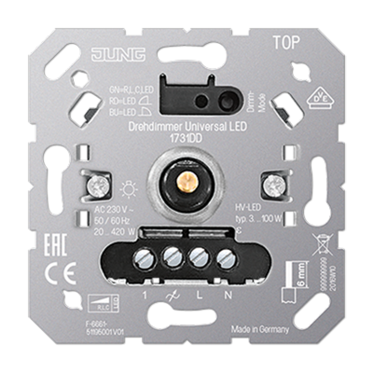 Dimmer giratorio universal para LED