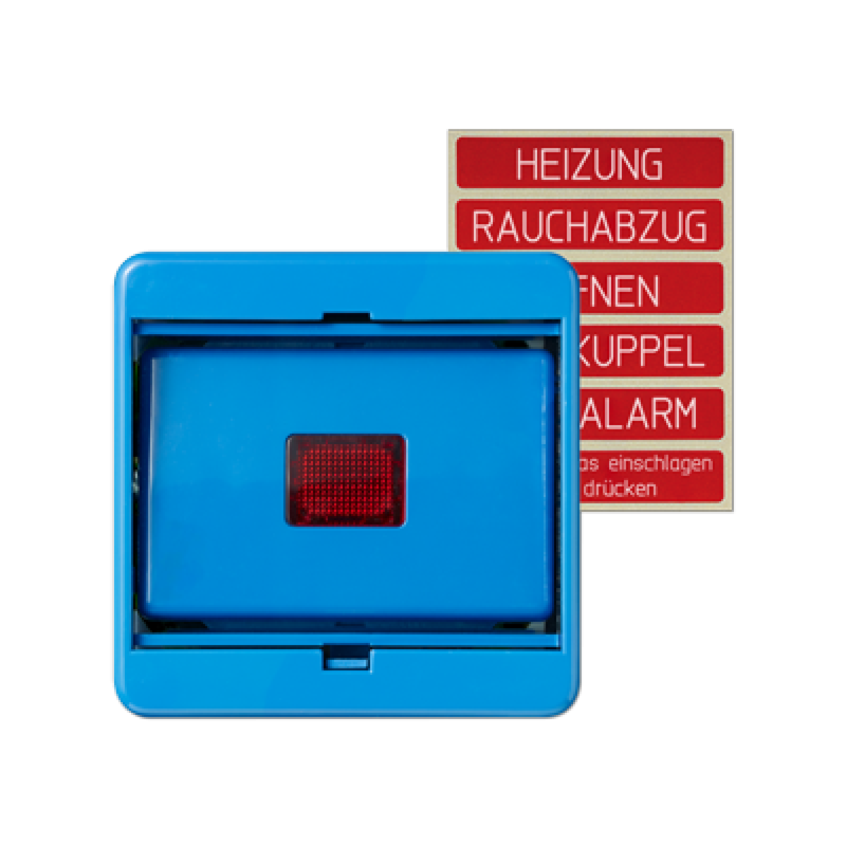 Placa c tapa cristal LS azul