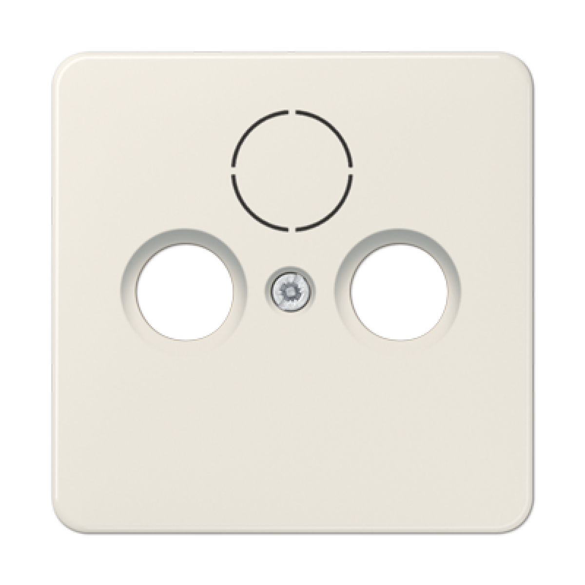 Placa SAT-TV CD blanco marfil