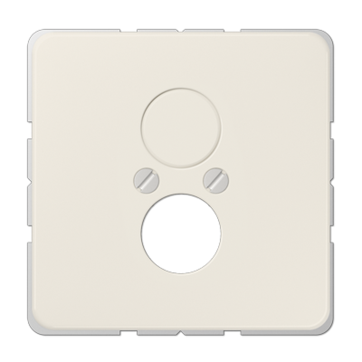 Placa p altavoz 2 tomas CD bl marfil