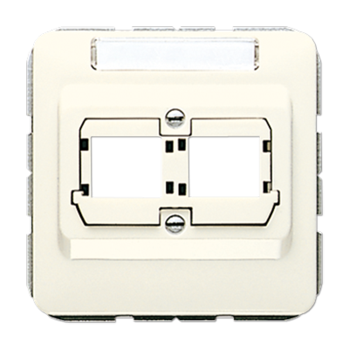 Placa Mod. Jack 2 tomas CD blanco marfil