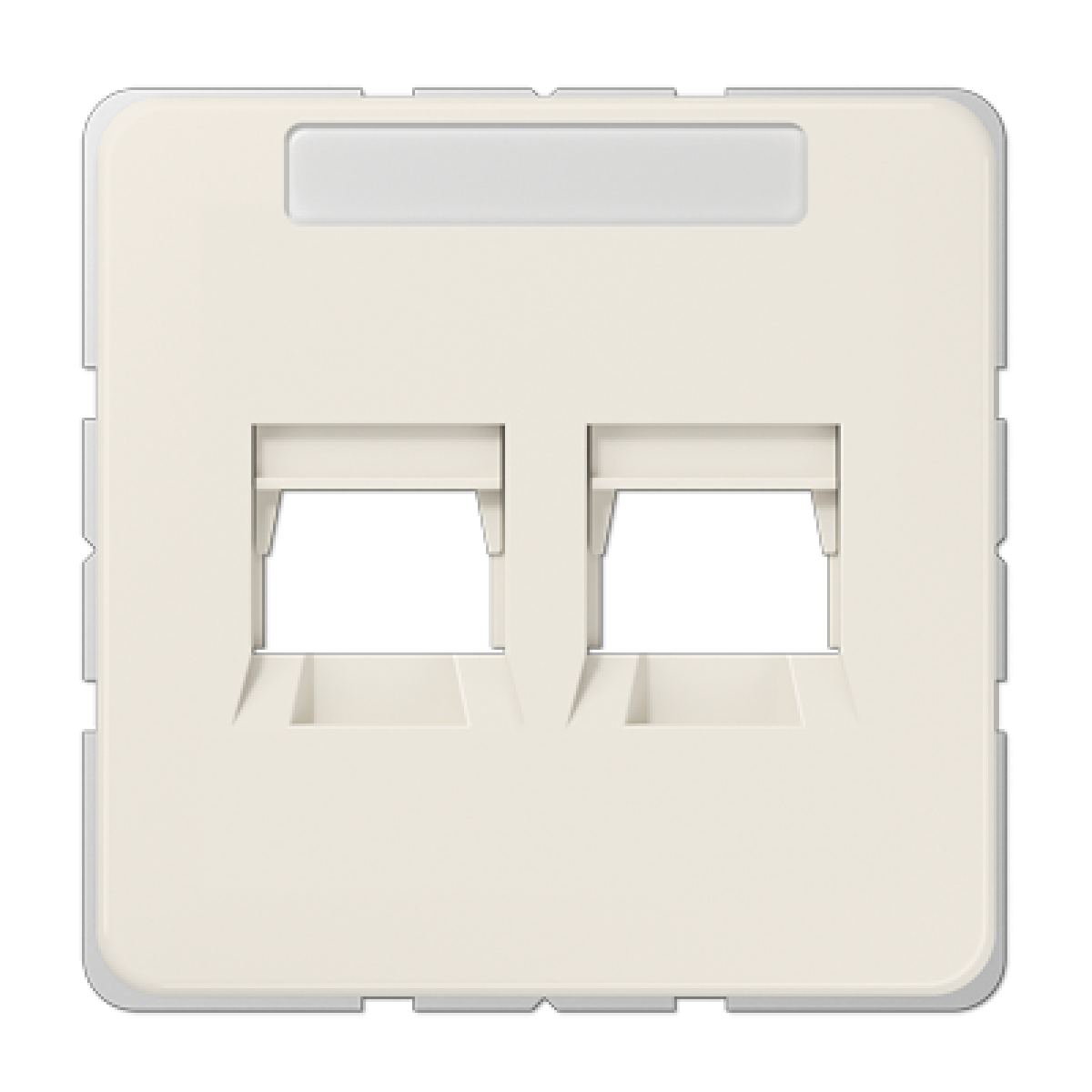 Placa Mod. Jack 2 tomas CD blanco marfil