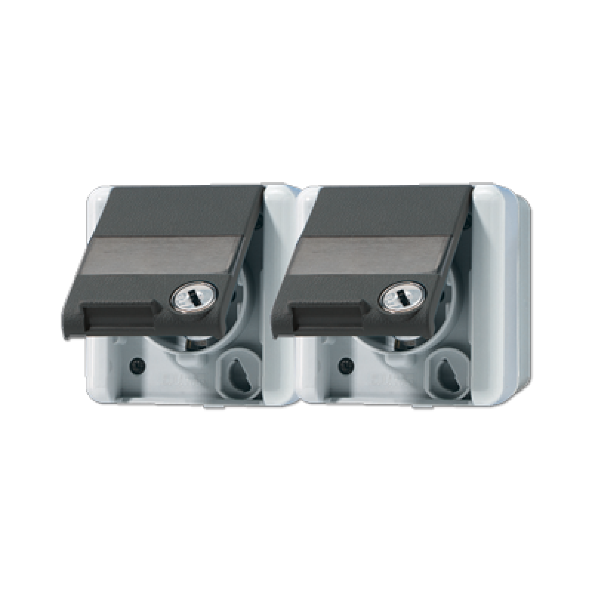 Enchufe doble horizontal cinscr. WG 800