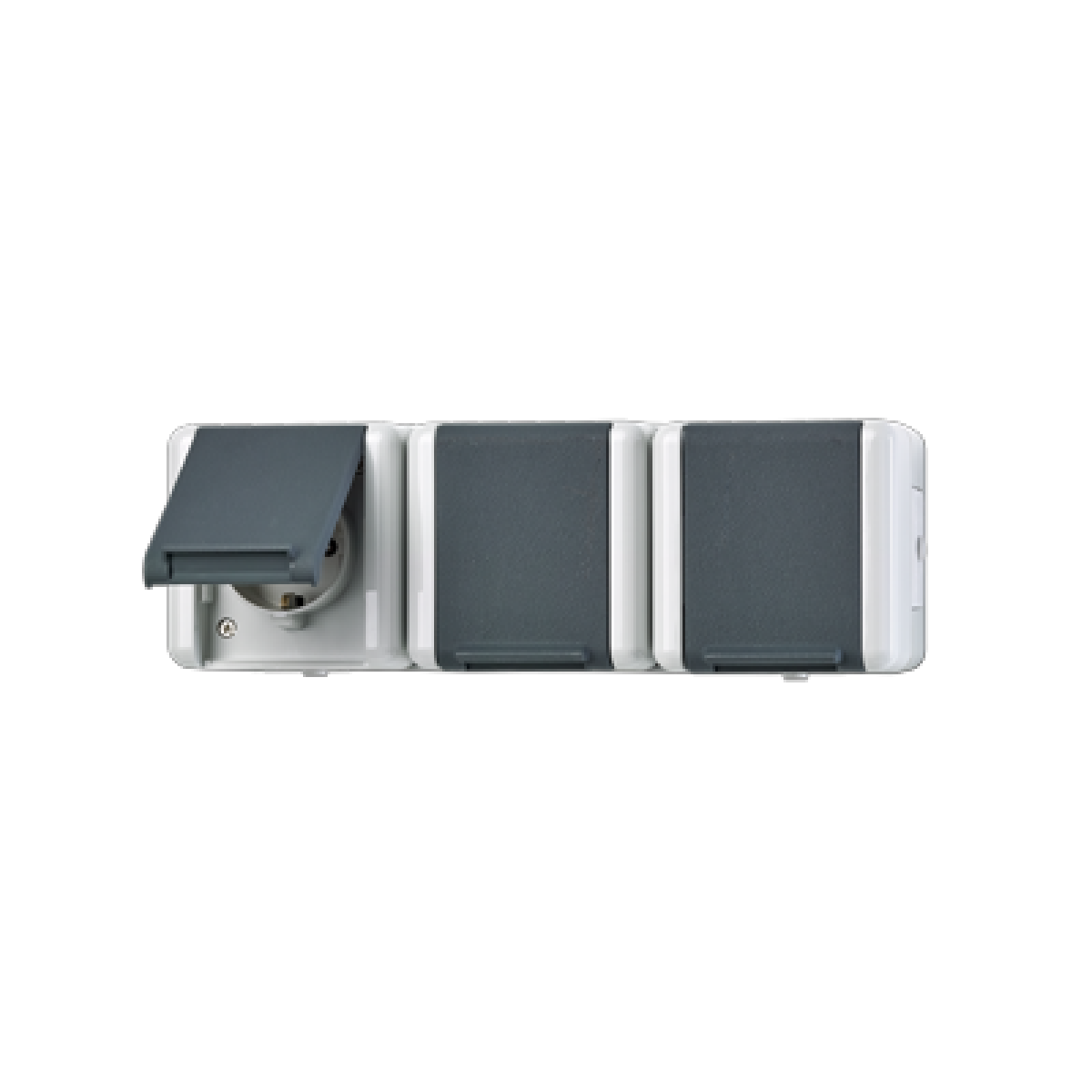 Enchufe triple horiz. WG 800