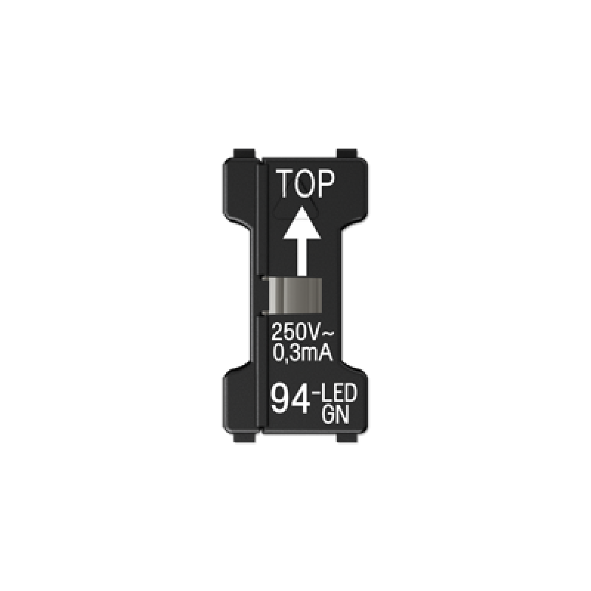 LED 110-250 V, 0.3 mA, verde