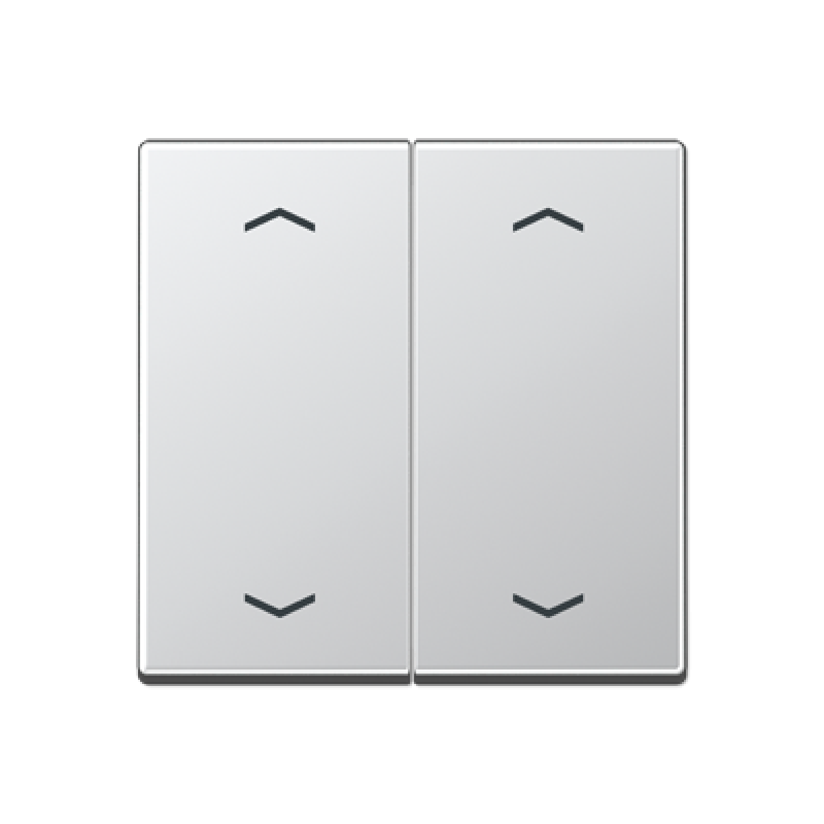 Tecla doble pulsador pers. A aluminio