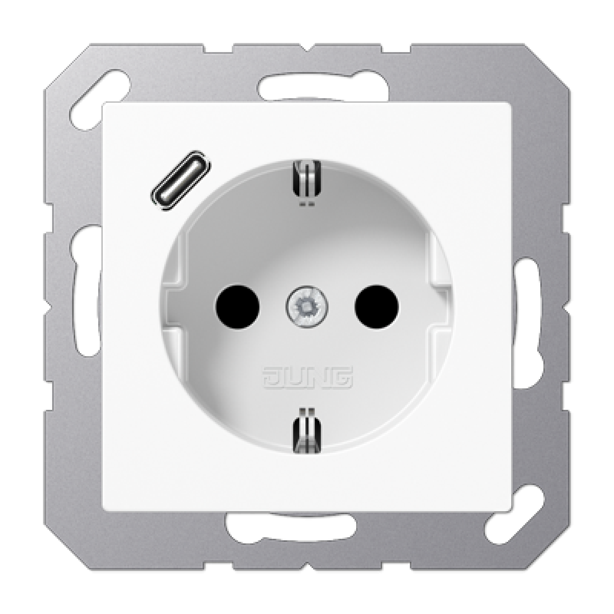 Enchufe SCHUKO c USB-C. A bl. alpi