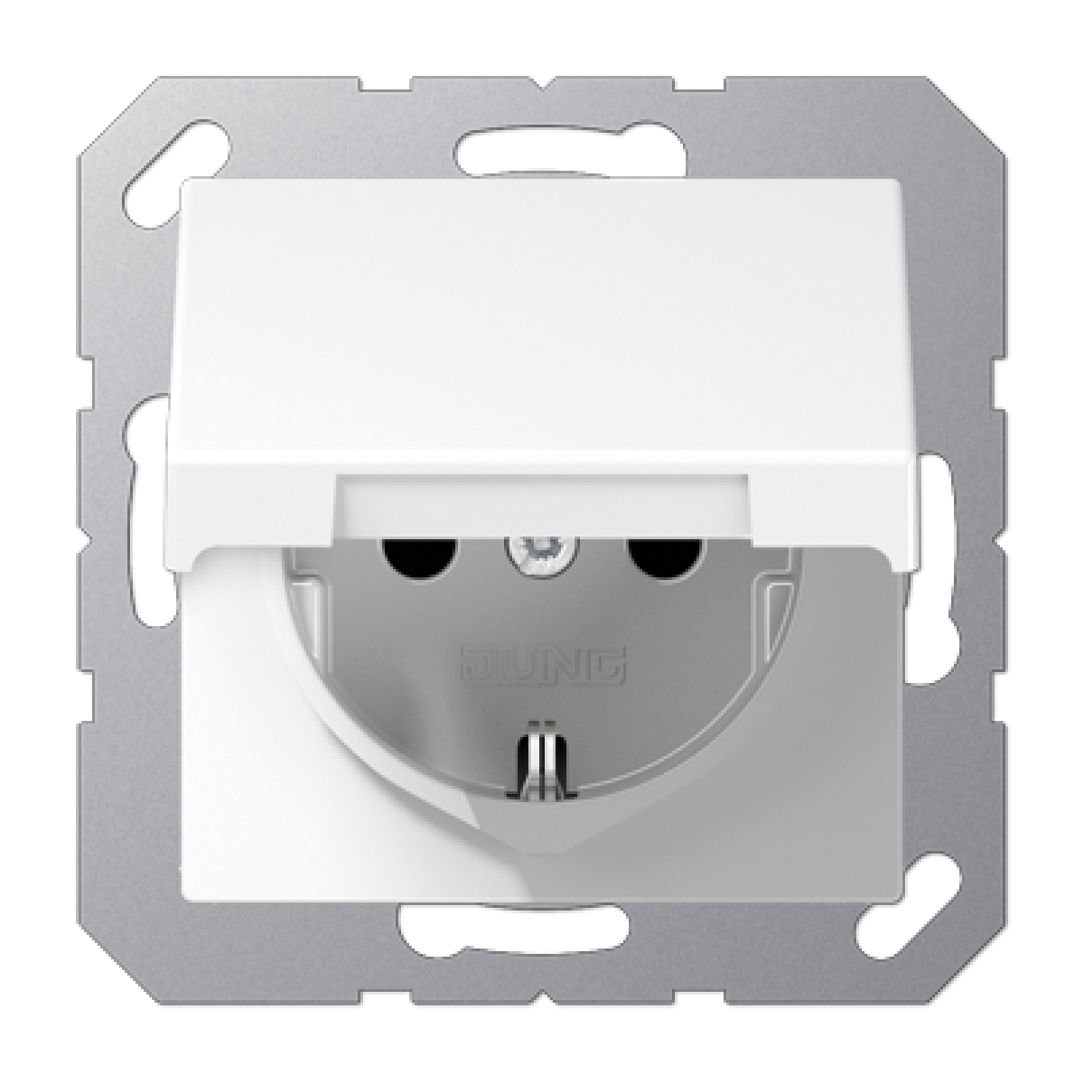 Enchufe c tapa abat. prot A bl. alpi