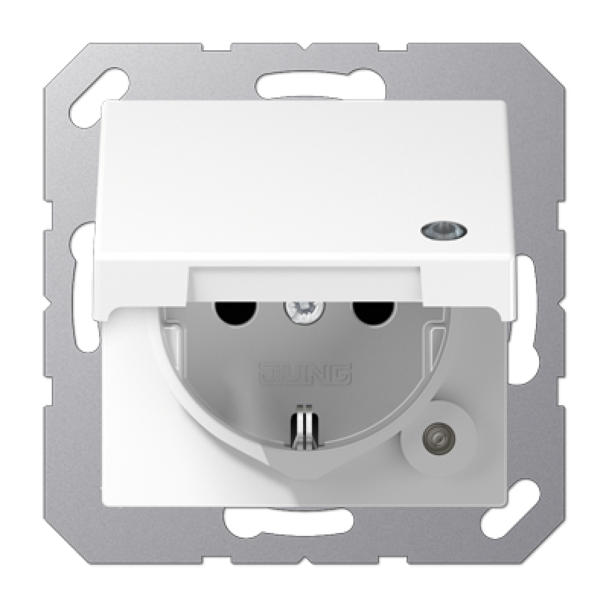 Enchufe c tapa abat. A bl. alpi