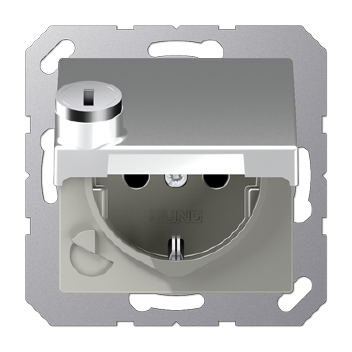 Enchufe c cierre seg. abat. A alum.