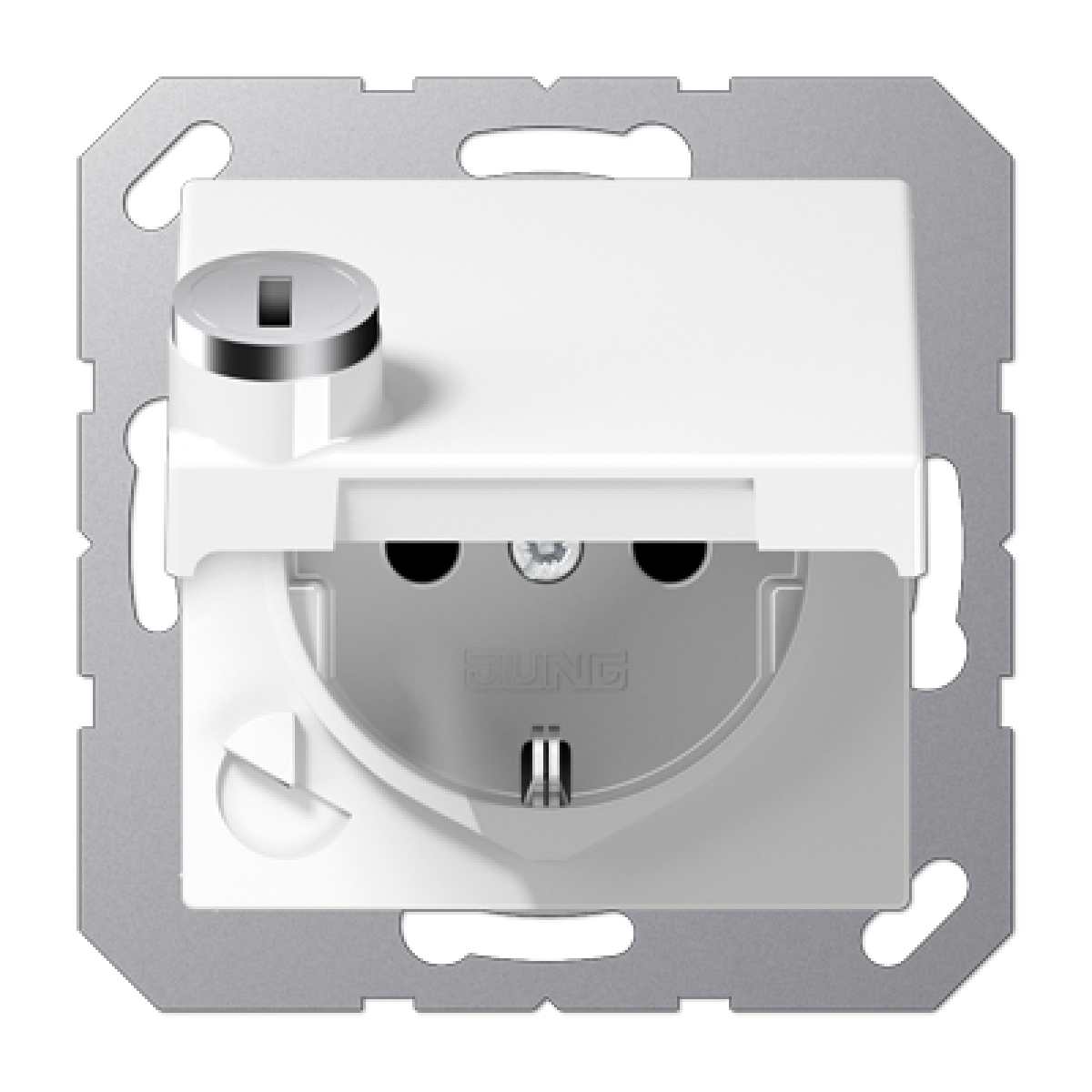 Enchufe c cierre seg. abat. A bl. alpi