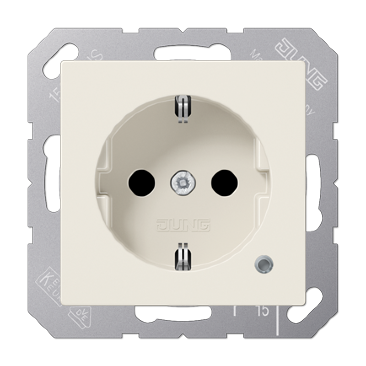 Enchufe c indicador A blanco marfil