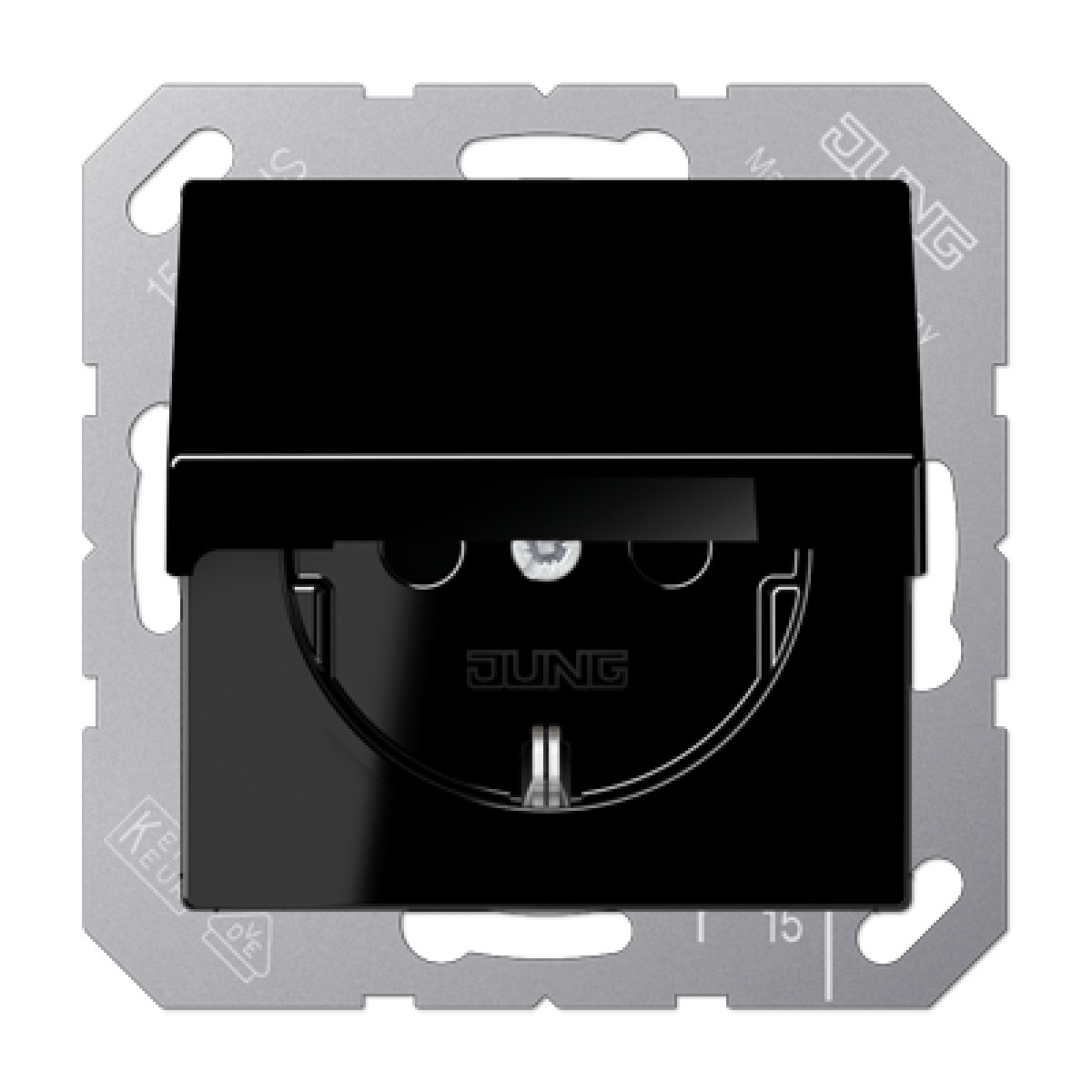 Enchufe t. abatprot. contacto A negro