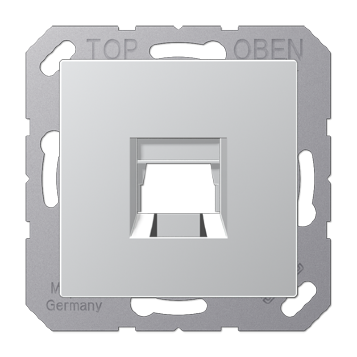 Placa Modular Jack 1 toma A aluminio