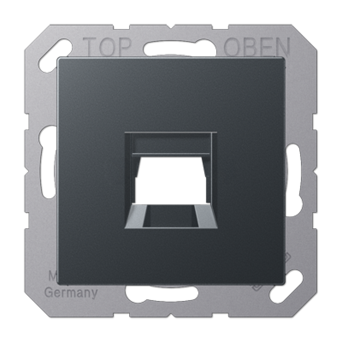 Placa Modular Jack 1 toma A antracita