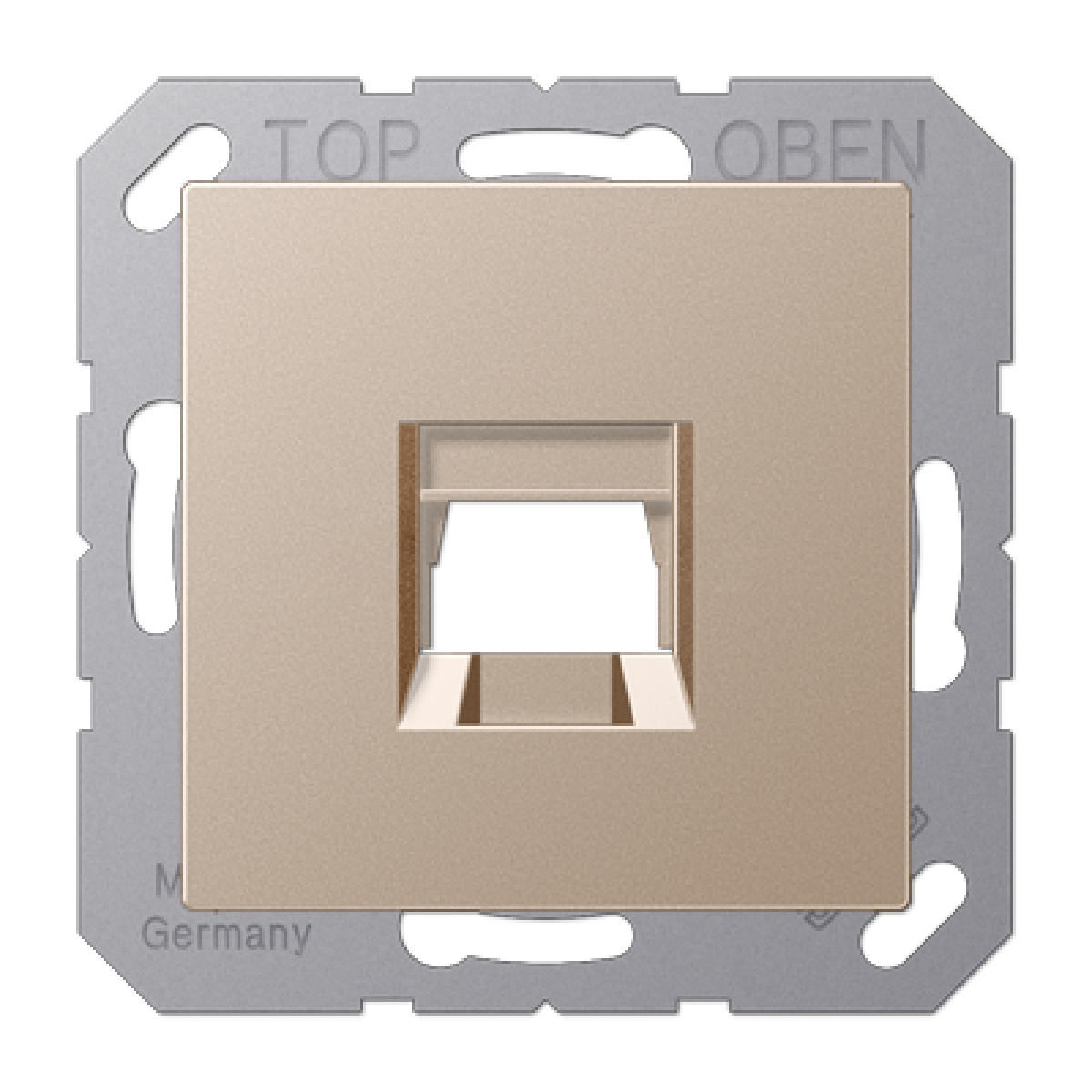 Placa Modular Jack 1 toma A cava