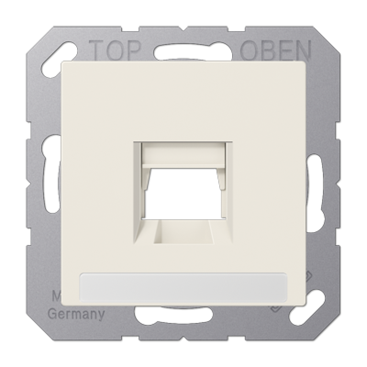 Placa Mod. Jack. Inscr. AS blanco marfil