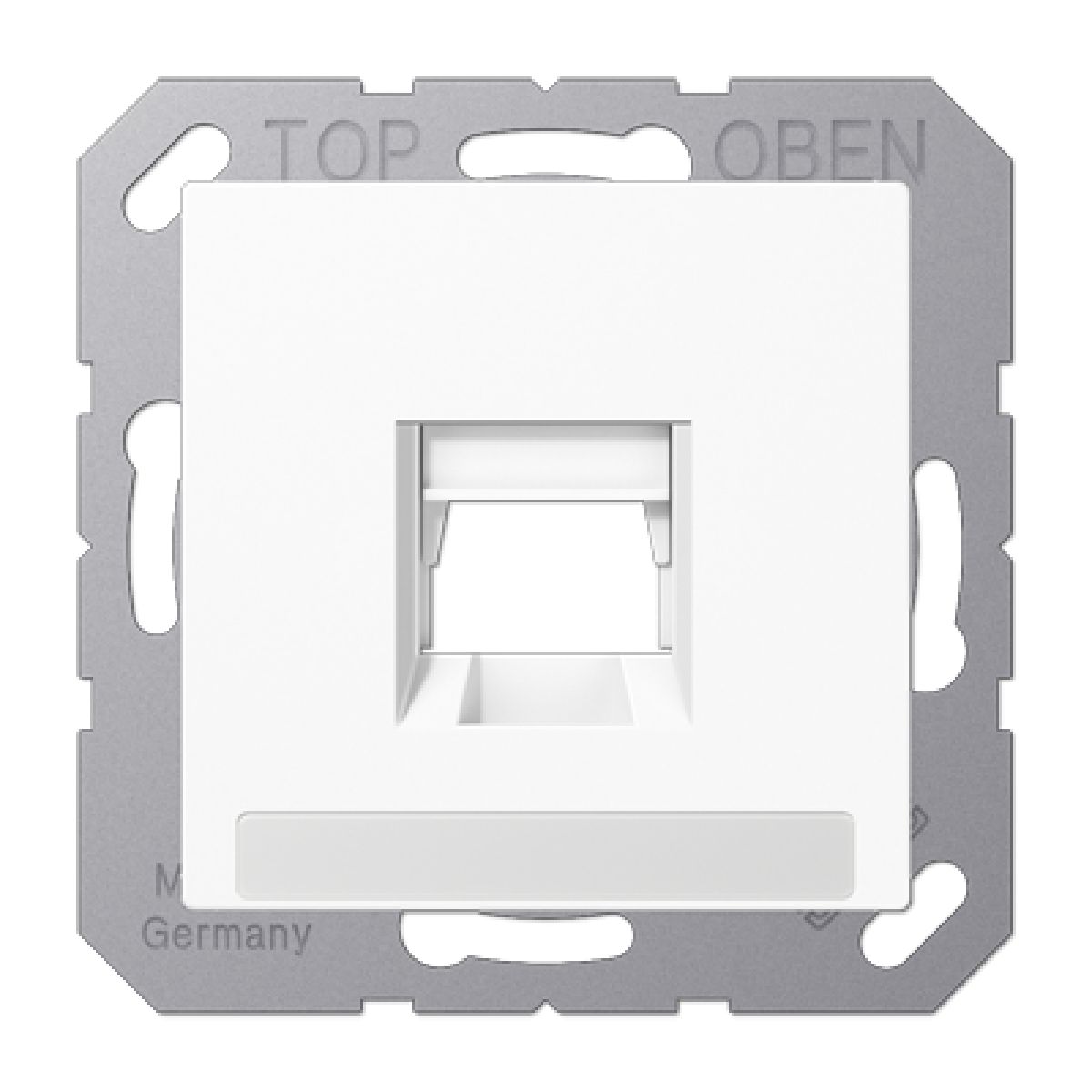 Placa Mod. Jack. Inscr. AS blanco alpino