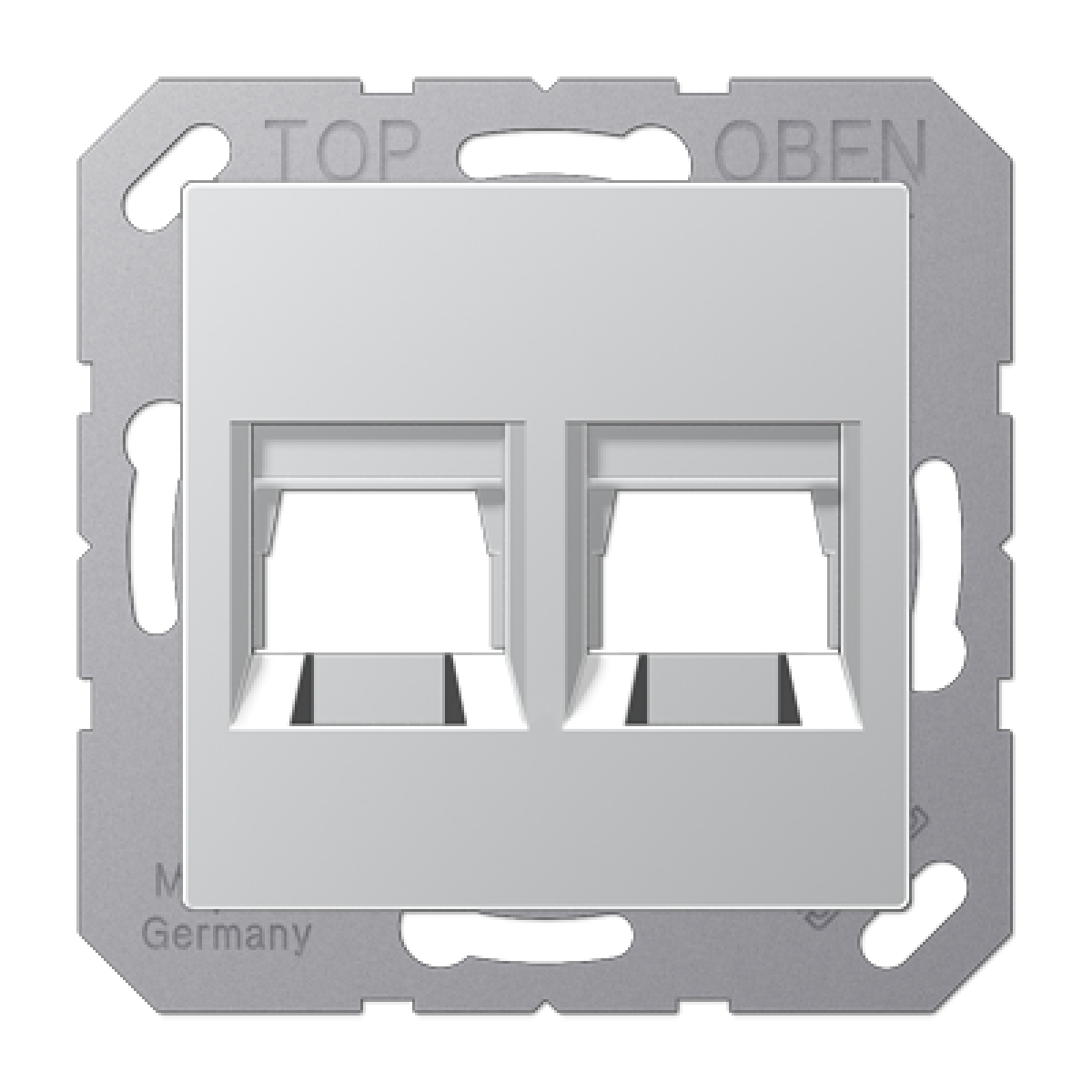 Placa Mod.Jack 2 tomas A alum.