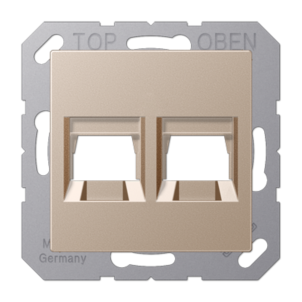 Placa Mod.Jack 2 tomas A cava