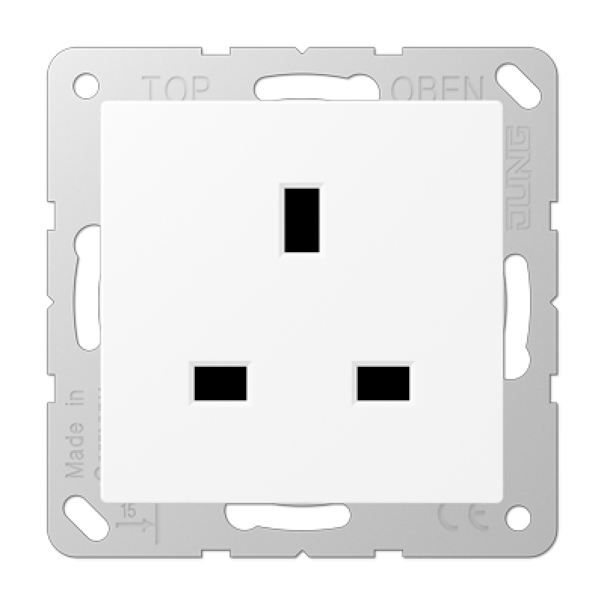 Enchufe British Standard. A bl. Mate