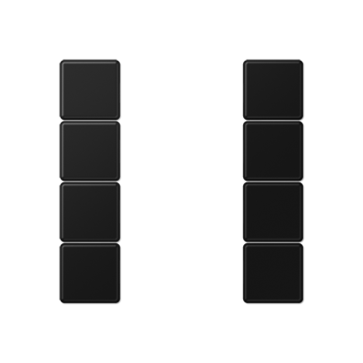 Kit teclas mód. F50 4 fases A negro mate