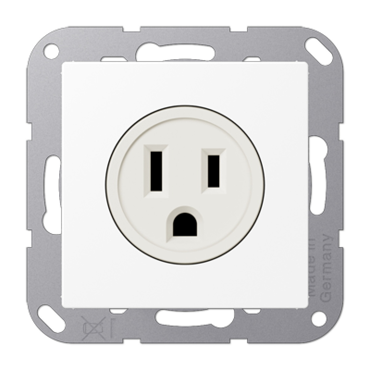 Conector NEMA de EE.UU. A blanco mate