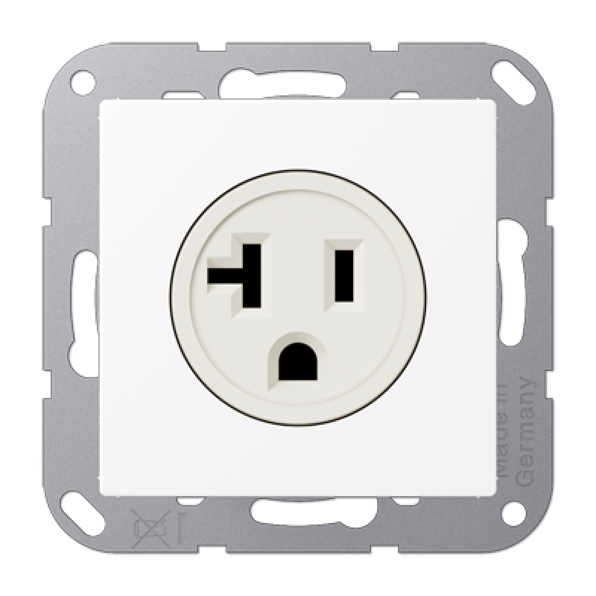 Conector NEMA de EE.UU. A blanco mate