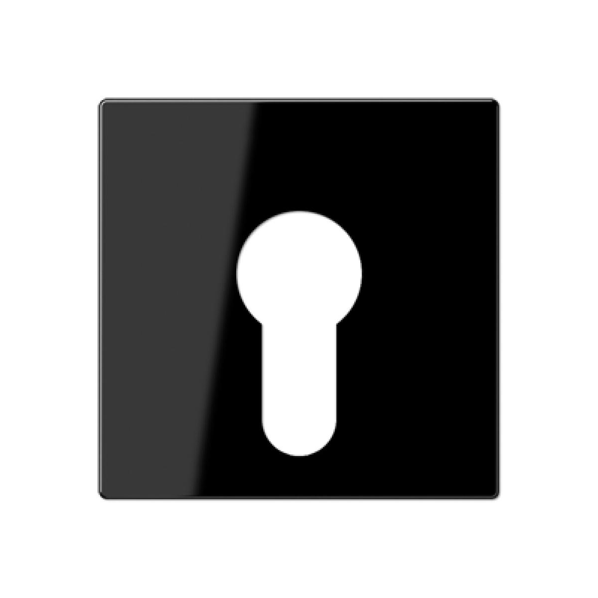 Placa interruptor llave A negro