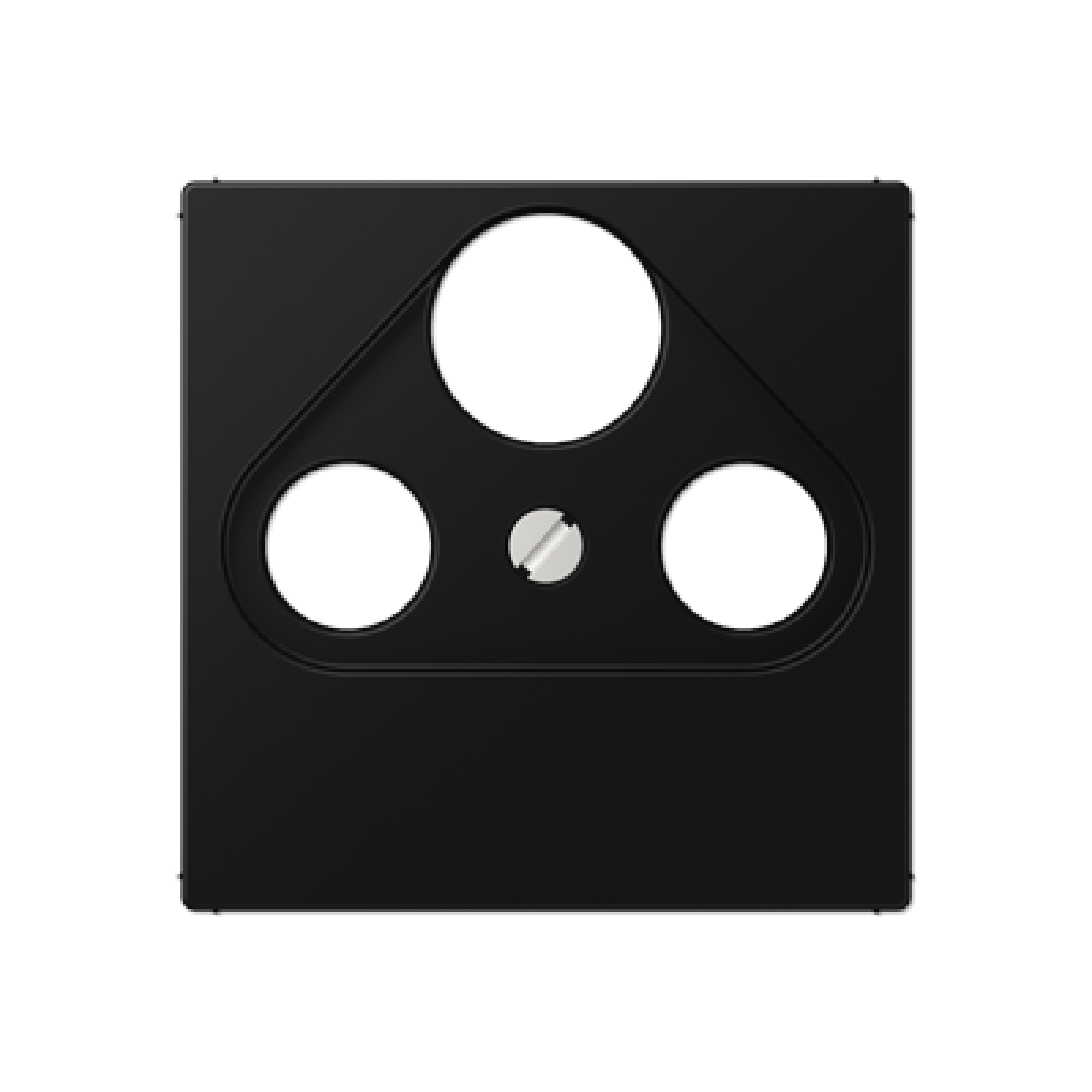 Placa toma SAT-TV A negro mate