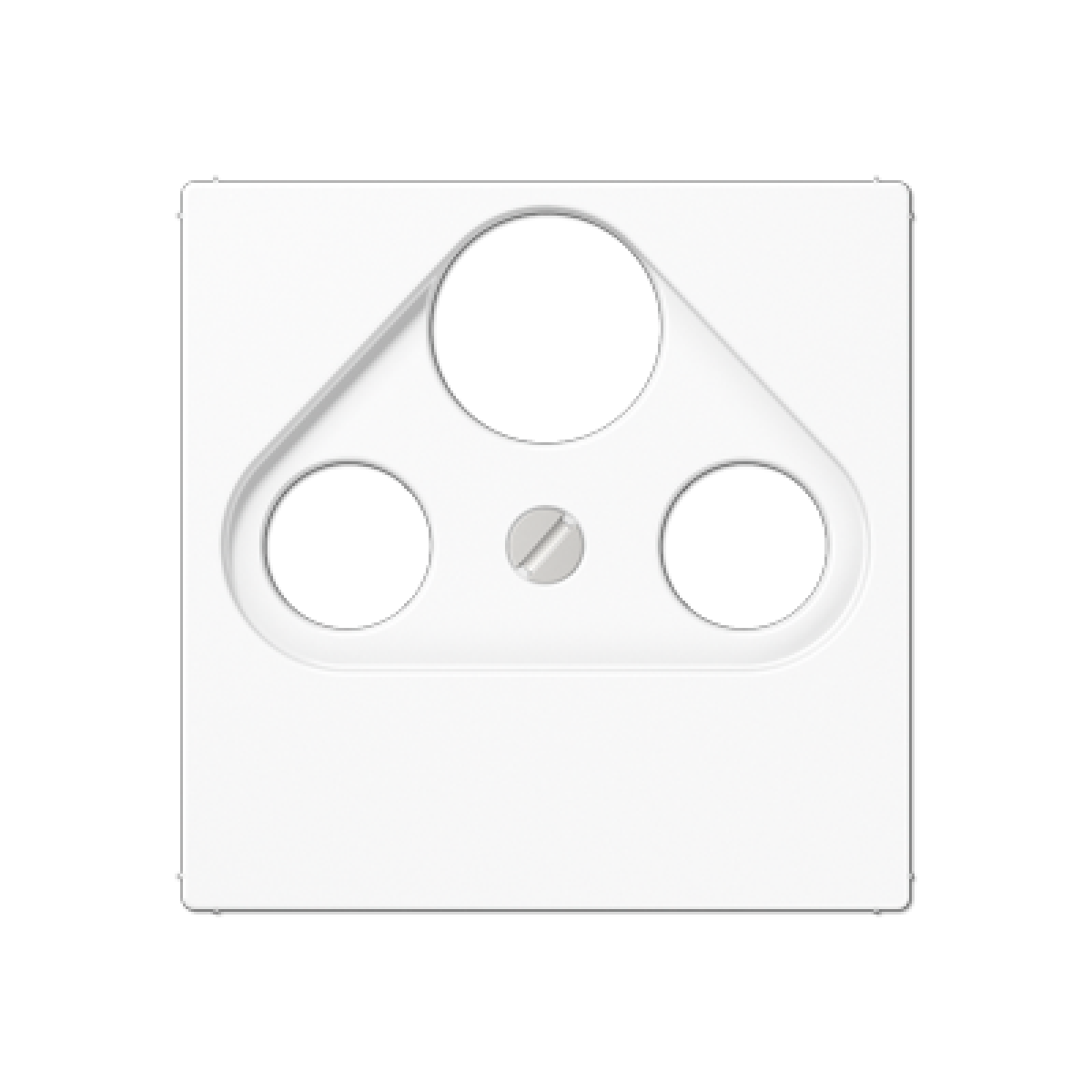 Placa toma SAT TV. A blanco alpino