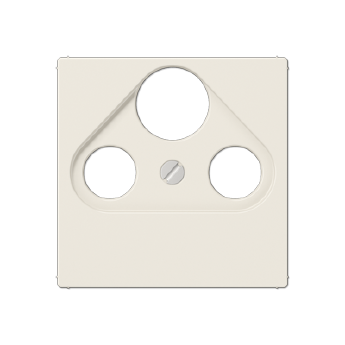 Placa toma SAT TV. A blanco marfil