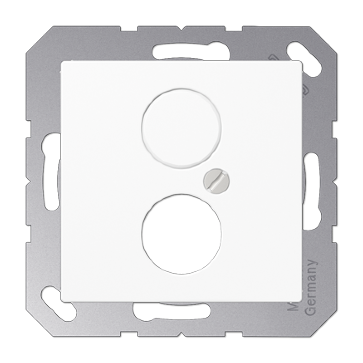 Placa 1 conect. circular A bl. alpi