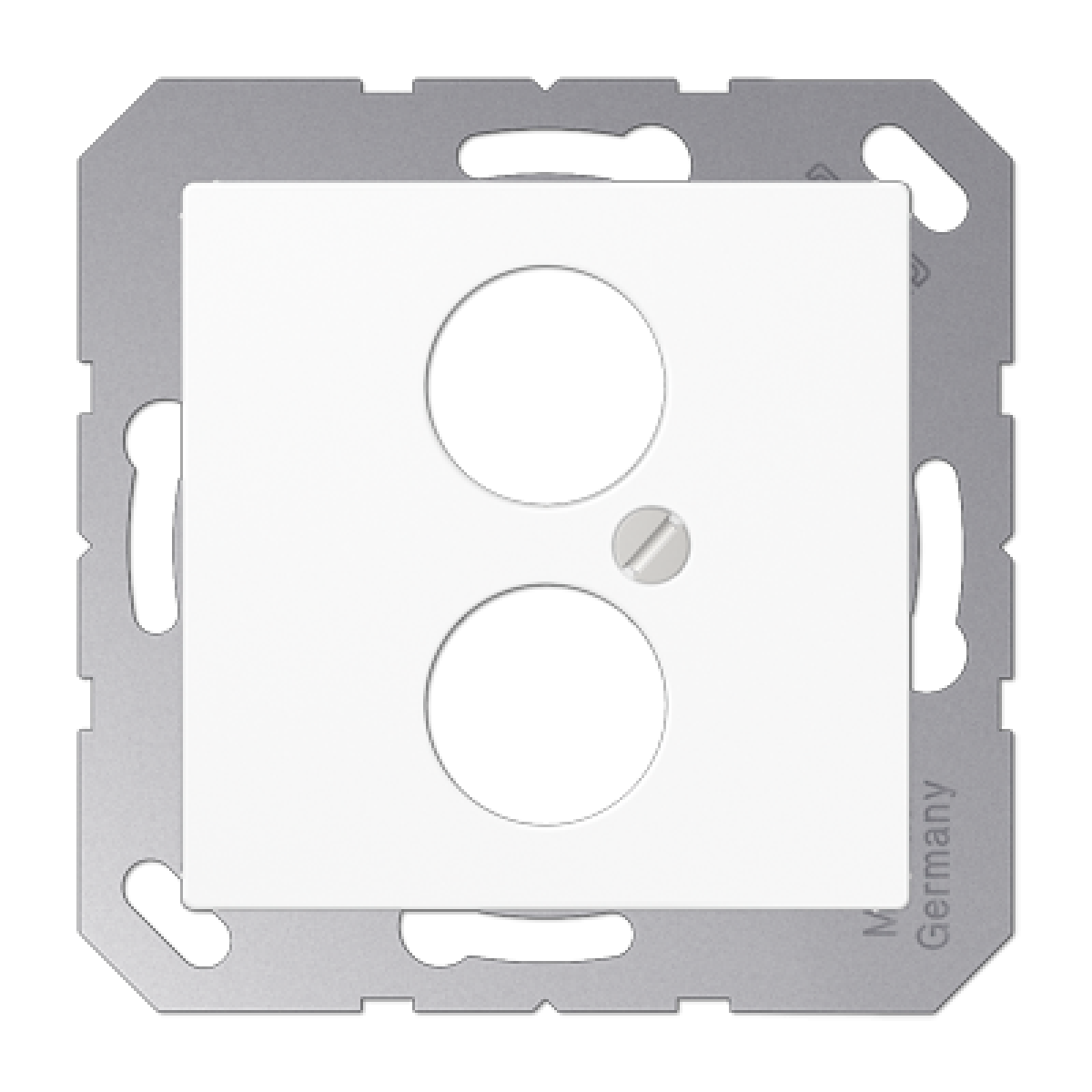 Placa 2 conect. Circulares A bl. alpi